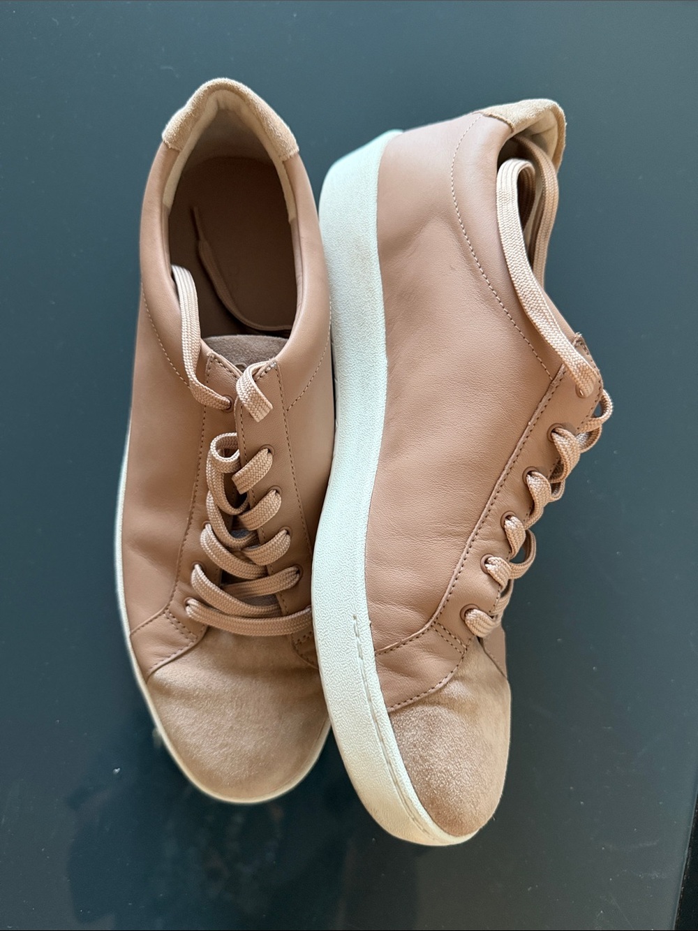 Great condition! Vince Blush Pink Leather & Suede Sneakers